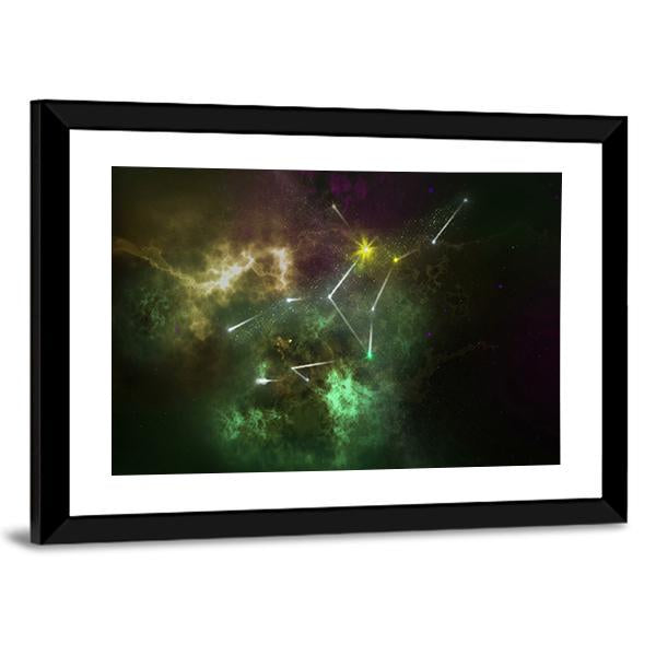 Virgo Constellation Canvas Wall Art-3 Horizontal-Gallery Wrap-25" x 16"-Tiaracle