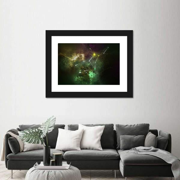 Virgo Constellation Canvas Wall Art-3 Horizontal-Gallery Wrap-25" x 16"-Tiaracle
