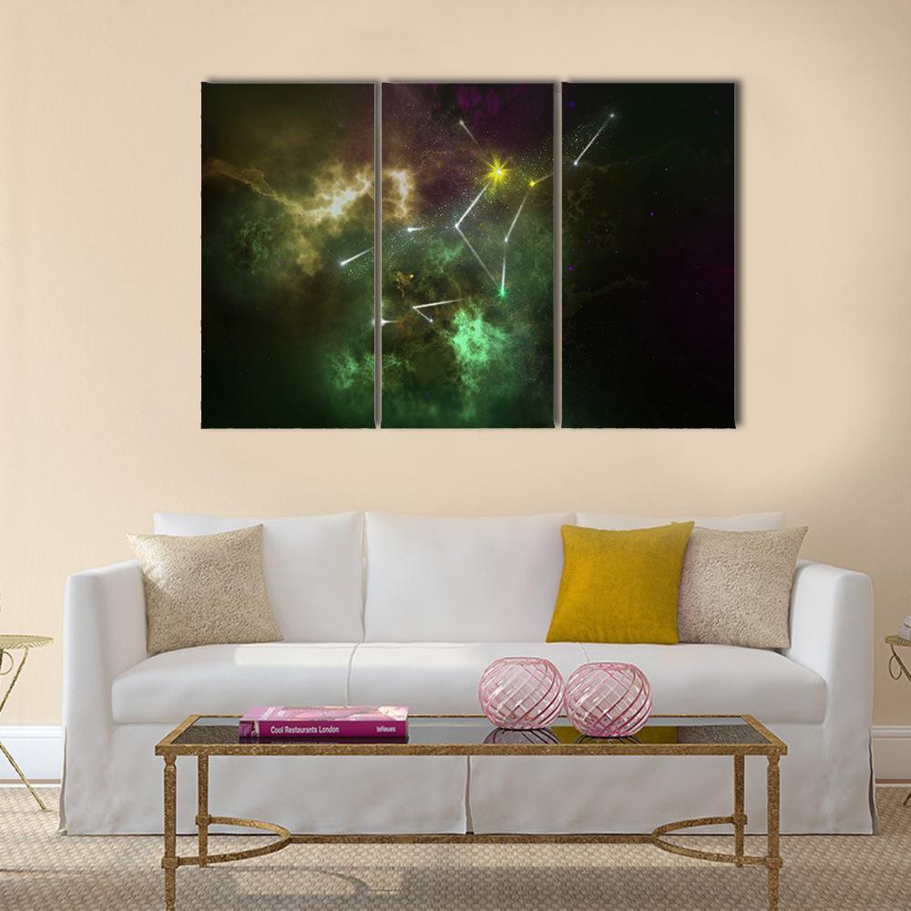 Virgo Constellation Canvas Wall Art-3 Horizontal-Gallery Wrap-25" x 16"-Tiaracle