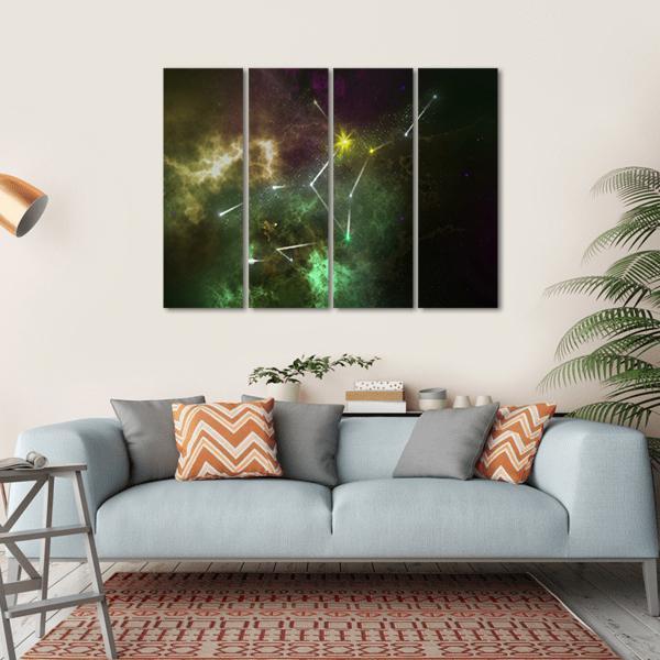 Virgo Constellation Canvas Wall Art-4 Horizontal-Gallery Wrap-34" x 24"-Tiaracle