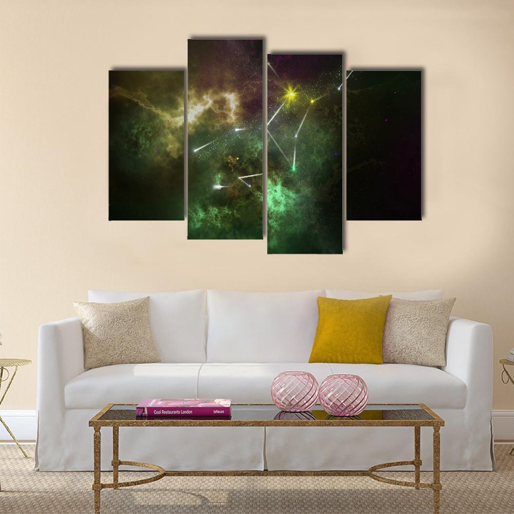 Virgo Constellation Canvas Wall Art-4 Pop-Gallery Wrap-34" x 20"-Tiaracle