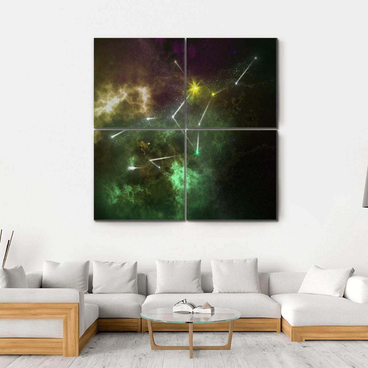 Virgo Constellation Canvas Wall Art-4 Square-Gallery Wrap-17" x 17"-Tiaracle