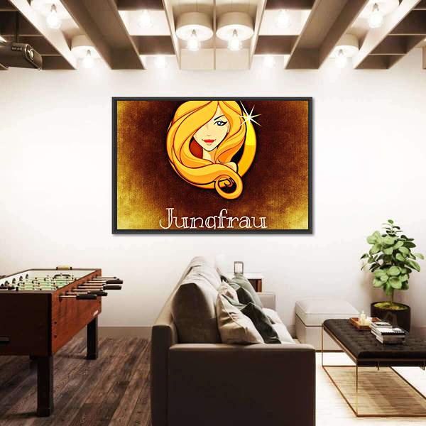 Virgo Horoscope Canvas Wall Art-5 Horizontal-Gallery Wrap-22" x 12"-Tiaracle