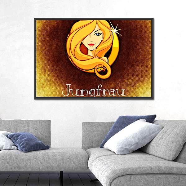 Virgo Horoscope Canvas Wall Art-5 Horizontal-Gallery Wrap-22" x 12"-Tiaracle