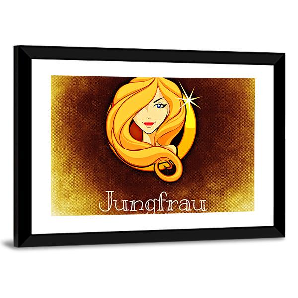 Virgo Horoscope Canvas Wall Art-5 Horizontal-Gallery Wrap-22" x 12"-Tiaracle