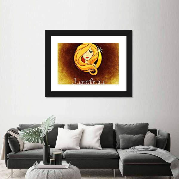 Virgo Horoscope Canvas Wall Art-3 Horizontal-Gallery Wrap-25" x 16"-Tiaracle