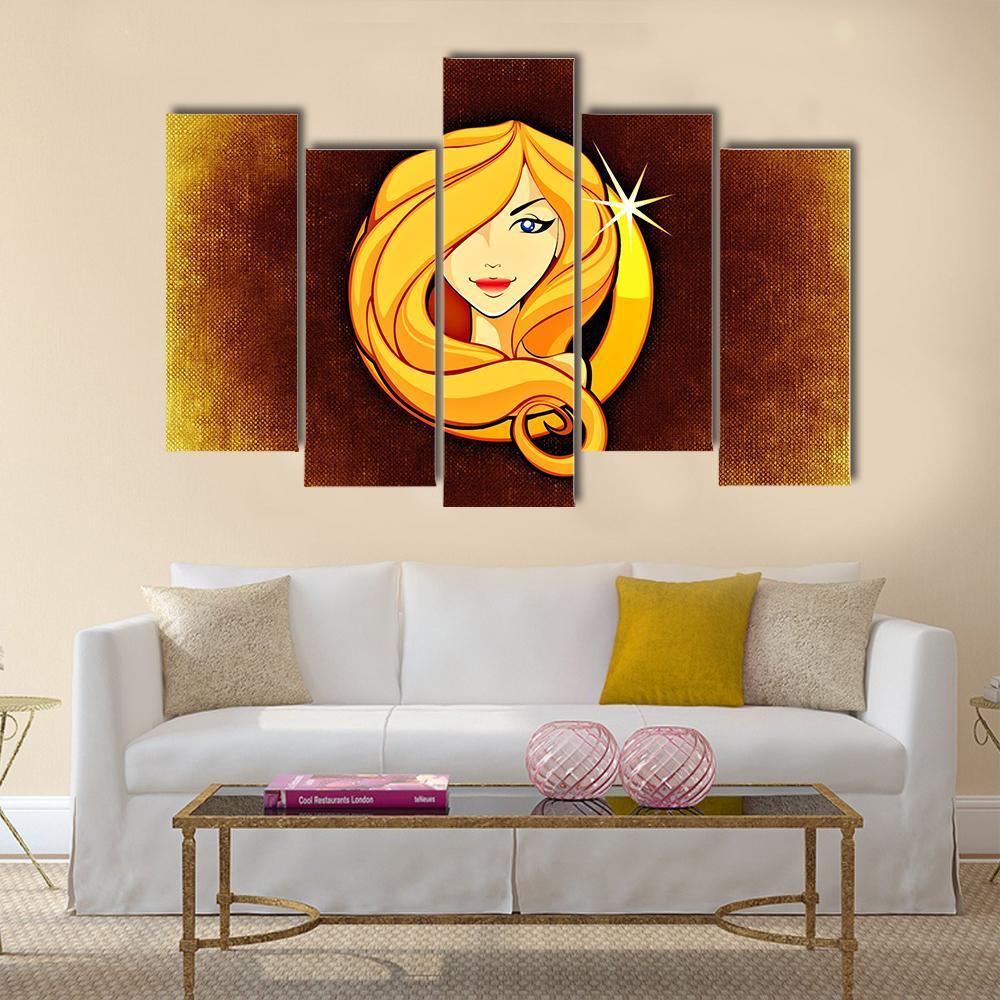 Virgo Horoscope Canvas Wall Art-5 Pop-Gallery Wrap-32" x 21"-Tiaracle
