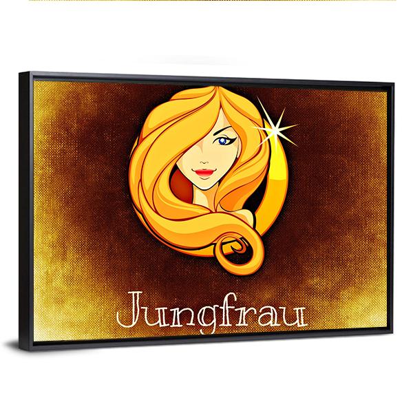 Virgo Horoscope Vertical Canvas Wall Art-3 Vertical-Gallery Wrap-12" x 25"-Tiaracle