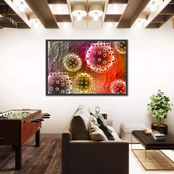 Virus Canvas Wall Art-3 Horizontal-Gallery Wrap-25" x 16"-Tiaracle