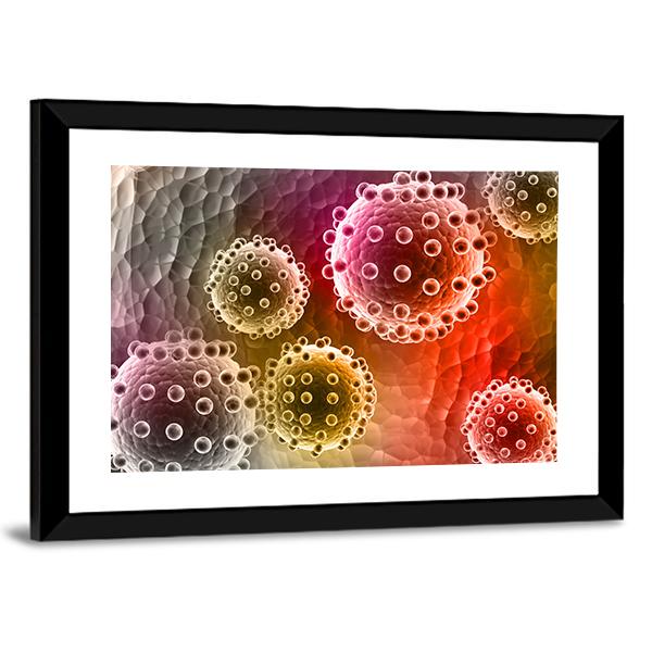 Virus Close-up Canvas Wall Art-5 Horizontal-Gallery Wrap-22" x 12"-Tiaracle