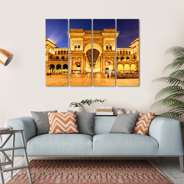 Vittorio Emanuele II Gallery In Milan Canvas Wall Art-4 Horizontal-Gallery Wrap-34" x 24"-Tiaracle