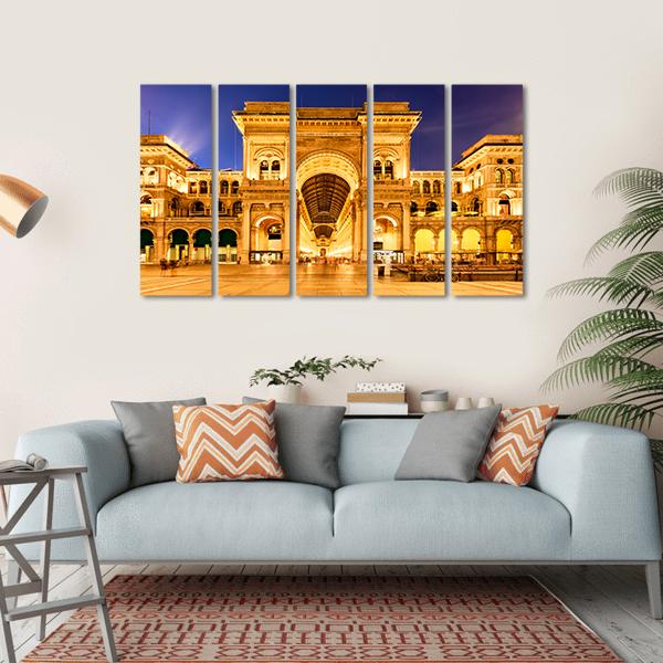 Vittorio Emanuele II Gallery In Milan Canvas Wall Art-5 Horizontal-Gallery Wrap-22" x 12"-Tiaracle