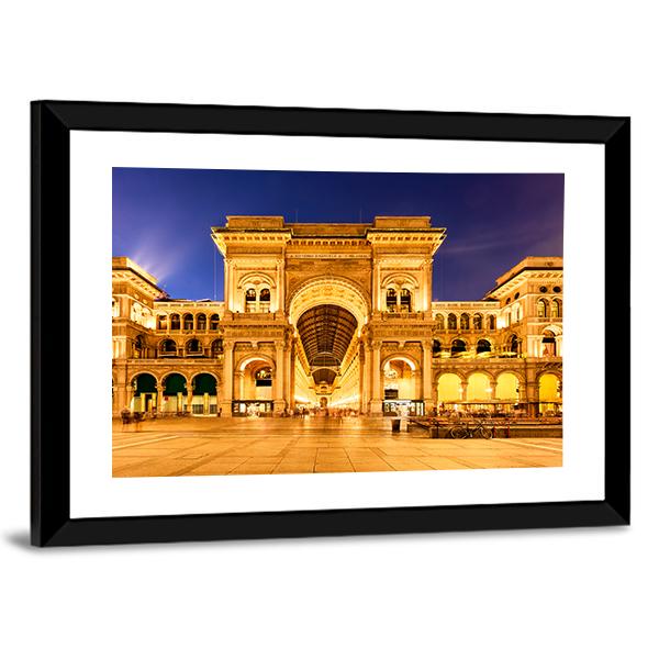 Vittorio Emanuele II Gallery In Milan Canvas Wall Art-3 Horizontal-Gallery Wrap-25" x 16"-Tiaracle