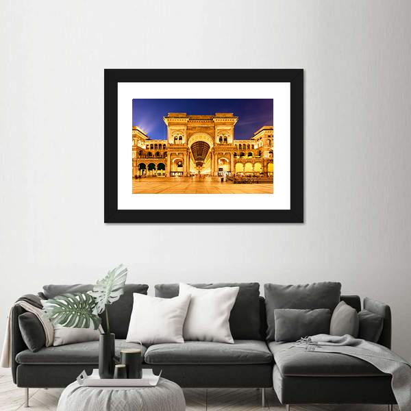 Vittorio Emanuele II Gallery In Milan Canvas Wall Art-3 Horizontal-Gallery Wrap-25" x 16"-Tiaracle