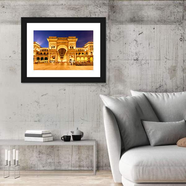 Vittorio Emanuele II Gallery In Milan Canvas Wall Art-3 Horizontal-Gallery Wrap-25" x 16"-Tiaracle