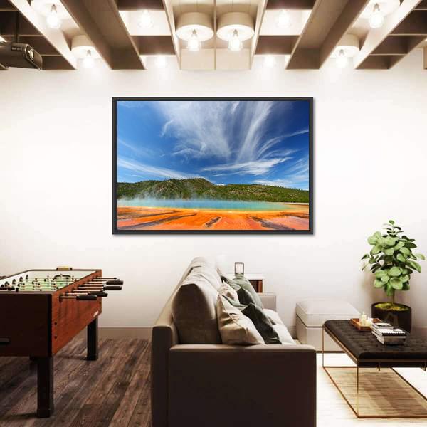 Vivid Colors Of Grand Prismatic Spring Canvas Wall Art-3 Horizontal-Gallery Wrap-25" x 16"-Tiaracle