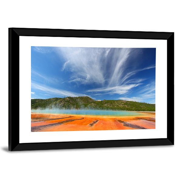 Vivid Colors Of Grand Prismatic Spring Canvas Wall Art-5 Horizontal-Gallery Wrap-22" x 12"-Tiaracle