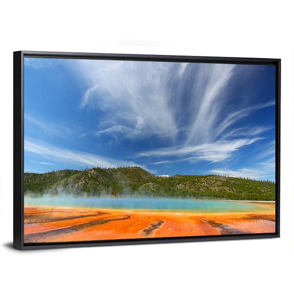 Vivid Colors Of Grand Prismatic Spring Canvas Wall Art-5 Horizontal-Gallery Wrap-22" x 12"-Tiaracle