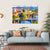 Vltava River With Old Town Canvas Wall Art-4 Horizontal-Gallery Wrap-34" x 24"-Tiaracle