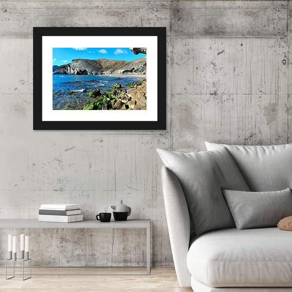 Volcanic Rock Formations In Spain Canvas Wall Art-3 Horizontal-Gallery Wrap-25" x 16"-Tiaracle
