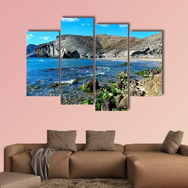 Volcanic Rock Formations In Spain Canvas Wall Art-4 Pop-Gallery Wrap-50" x 32"-Tiaracle