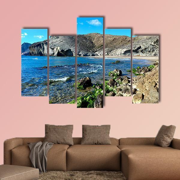 Volcanic Rock Formations In Spain Canvas Wall Art-5 Pop-Gallery Wrap-47" x 32"-Tiaracle