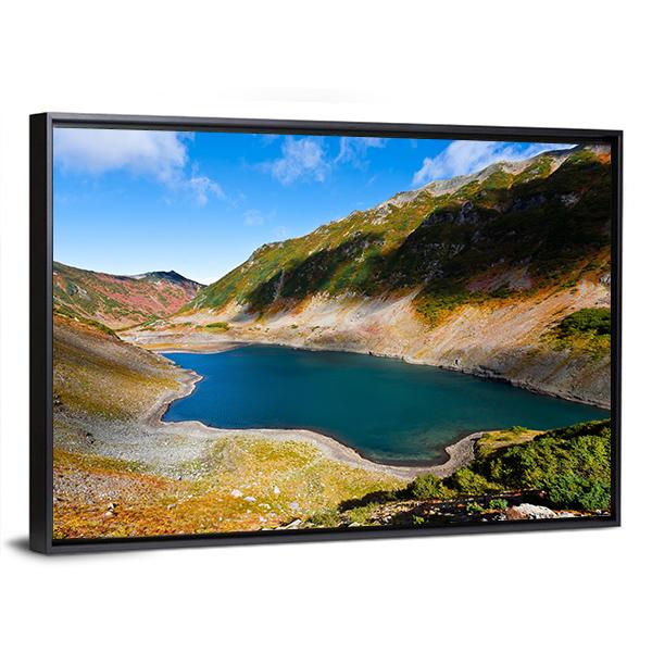 Volcano Landscape With Lake On Kamchatka Russia Canvas Wall Art-3 Horizontal-Gallery Wrap-25" x 16"-Tiaracle