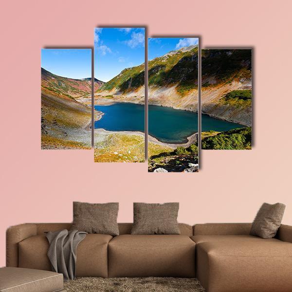 Volcano Landscape With Lake On Kamchatka Russia Canvas Wall Art-4 Pop-Gallery Wrap-50&quot; x 32&quot;-Tiaracle