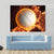 Volleyball Ball In Fire Canvas Wall Art-1 Piece-Gallery Wrap-36" x 24"-Tiaracle
