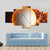 Volleyball Ball In Fire Canvas Wall Art-4 Pop-Gallery Wrap-50" x 32"-Tiaracle