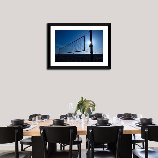 Volleyball Net On Beach Canvas Wall Art-5 Horizontal-Gallery Wrap-22" x 12"-Tiaracle