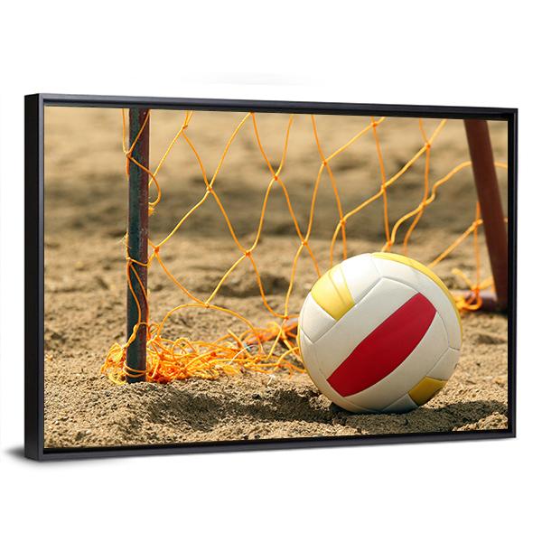 Volleyball On Beach Canvas Wall Art-5 Horizontal-Gallery Wrap-22&quot; x 12&quot;-Tiaracle