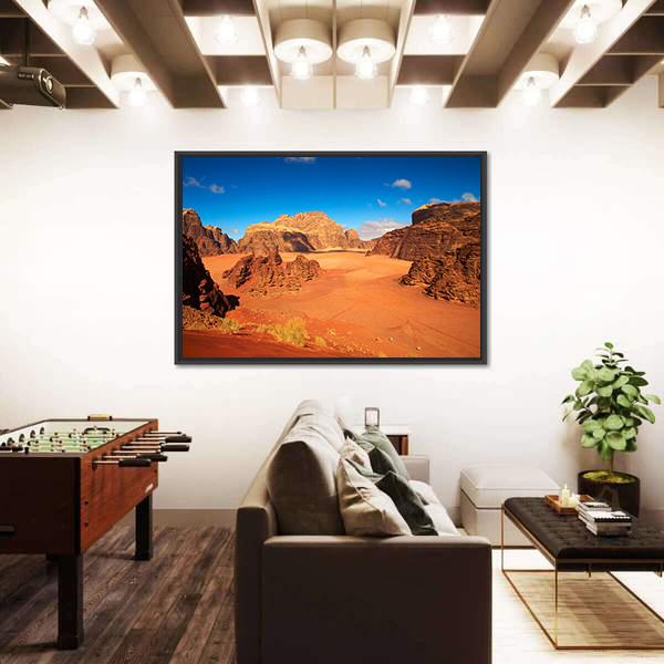 Wadi Rum Desert Jordan Canvas Wall Art-3 Horizontal-Gallery Wrap-25" x 16"-Tiaracle