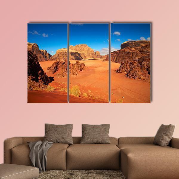 Wadi Rum Desert Jordan Canvas Wall Art-3 Horizontal-Gallery Wrap-37" x 24"-Tiaracle