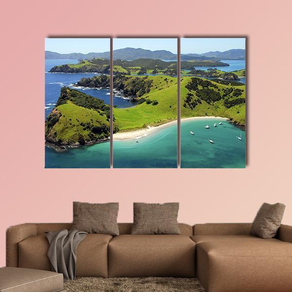Waewaetorea Island Canvas Wall Art-3 Horizontal-Gallery Wrap-37&quot; x 24&quot;-Tiaracle