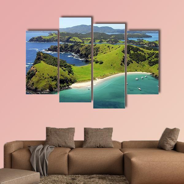 Waewaetorea Island Canvas Wall Art-4 Pop-Gallery Wrap-50&quot; x 32&quot;-Tiaracle