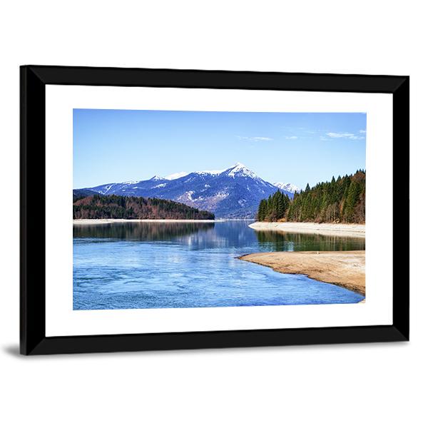 Walchensee Lake In Bavaria Canvas Wall Art-3 Horizontal-Gallery Wrap-25" x 16"-Tiaracle
