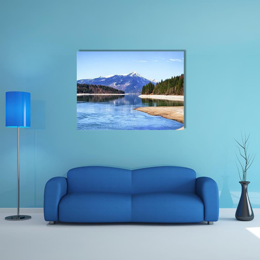 Walchensee Lake In Bavaria Canvas Wall Art-1 Piece-Gallery Wrap-48" x 32"-Tiaracle