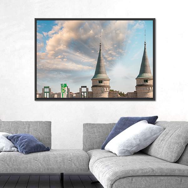 Walls Of Quebec City Canvas Wall Art-3 Horizontal-Gallery Wrap-25" x 16"-Tiaracle