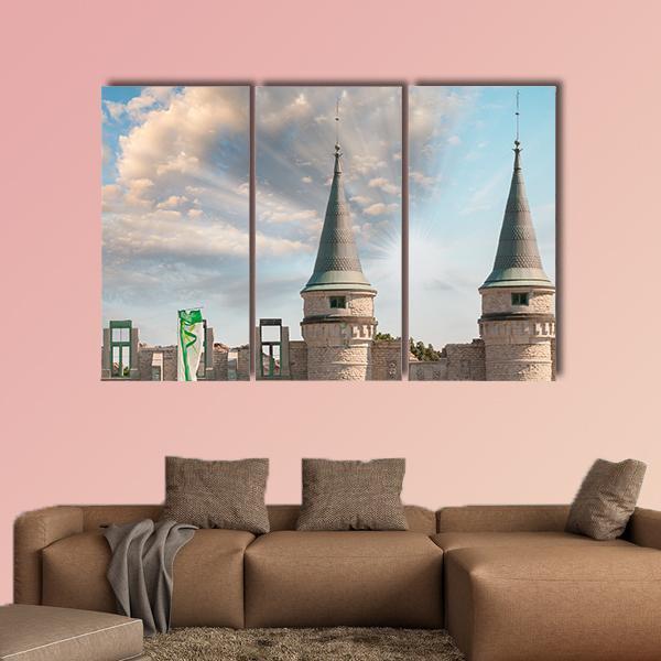 Walls Of Quebec City Canvas Wall Art-3 Horizontal-Gallery Wrap-25" x 16"-Tiaracle