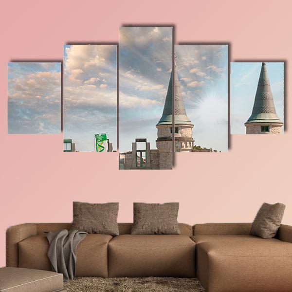 Walls Of Quebec City Canvas Wall Art-5 Star-Gallery Wrap-62" x 32"-Tiaracle