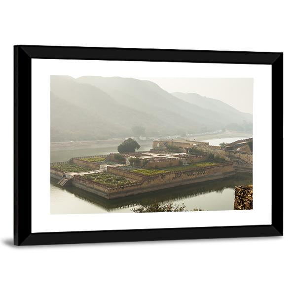 Walls Of The Amer Fort Canvas Wall Art-3 Horizontal-Gallery Wrap-25" x 16"-Tiaracle