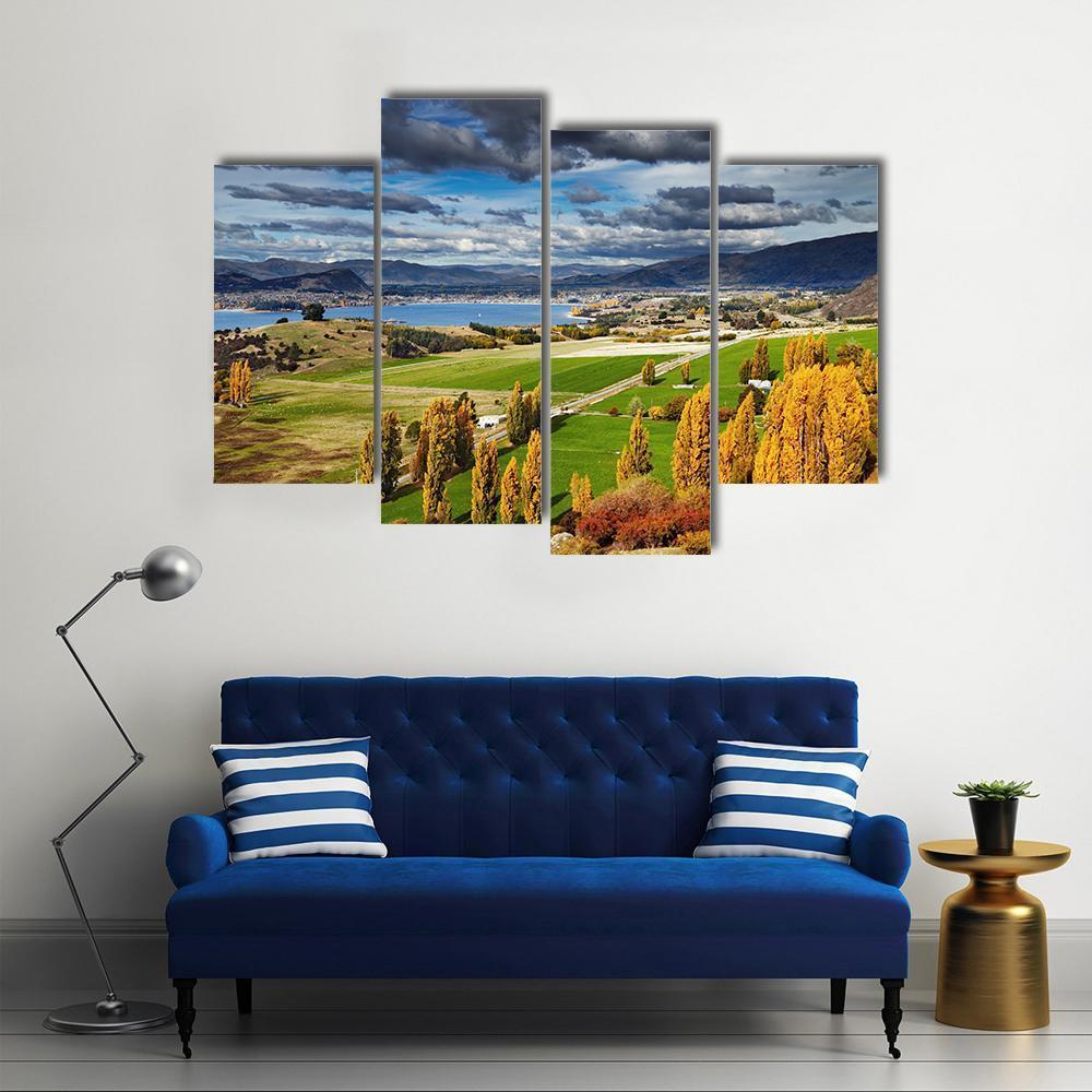 Lake Wanaka In New Zealand Canvas Wall Art-4 Pop-Gallery Wrap-50" x 32"-Tiaracle