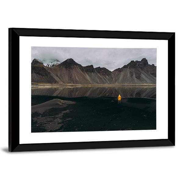 Wanderlust Explorer In Iceland Canvas Wall Art-3 Horizontal-Gallery Wrap-25" x 16"-Tiaracle