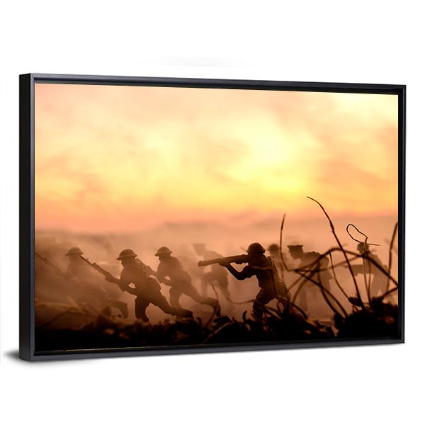 War Concept Canvas Wall Art-3 Horizontal-Gallery Wrap-25" x 16"-Tiaracle