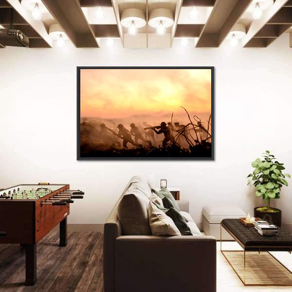 War Concept Canvas Wall Art-3 Horizontal-Gallery Wrap-25" x 16"-Tiaracle