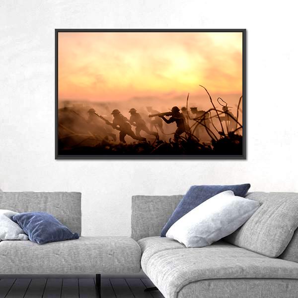 War Concept Canvas Wall Art-3 Horizontal-Gallery Wrap-25" x 16"-Tiaracle