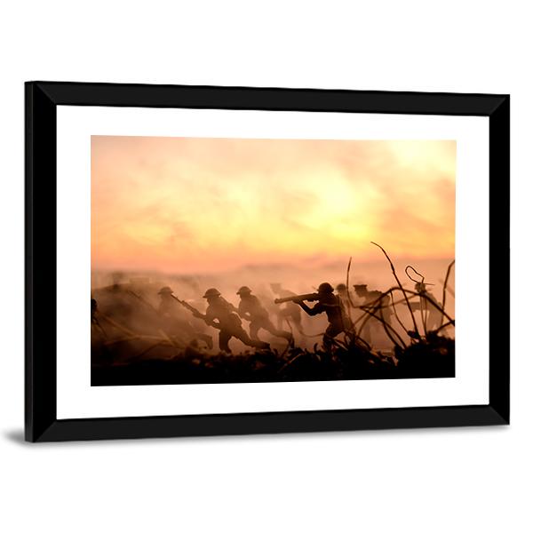 War Concept Canvas Wall Art-3 Horizontal-Gallery Wrap-25" x 16"-Tiaracle