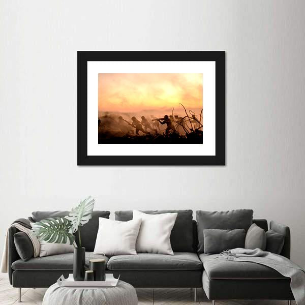 War Concept Canvas Wall Art-3 Horizontal-Gallery Wrap-25" x 16"-Tiaracle