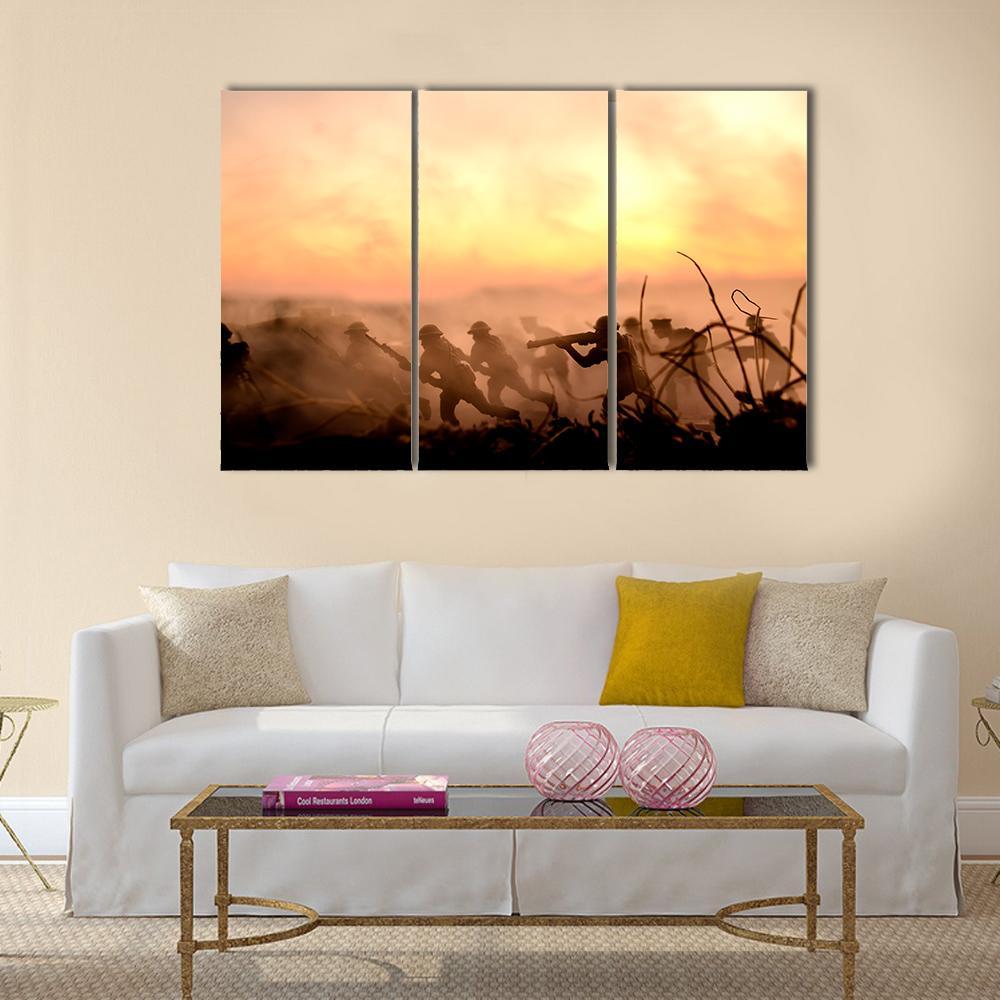 War Concept Canvas Wall Art-3 Horizontal-Gallery Wrap-37" x 24"-Tiaracle